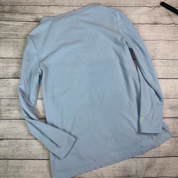 Dudley Stephens Highland High-Low Fleece Pullover Light Blue Size large - Picture 6 of 6